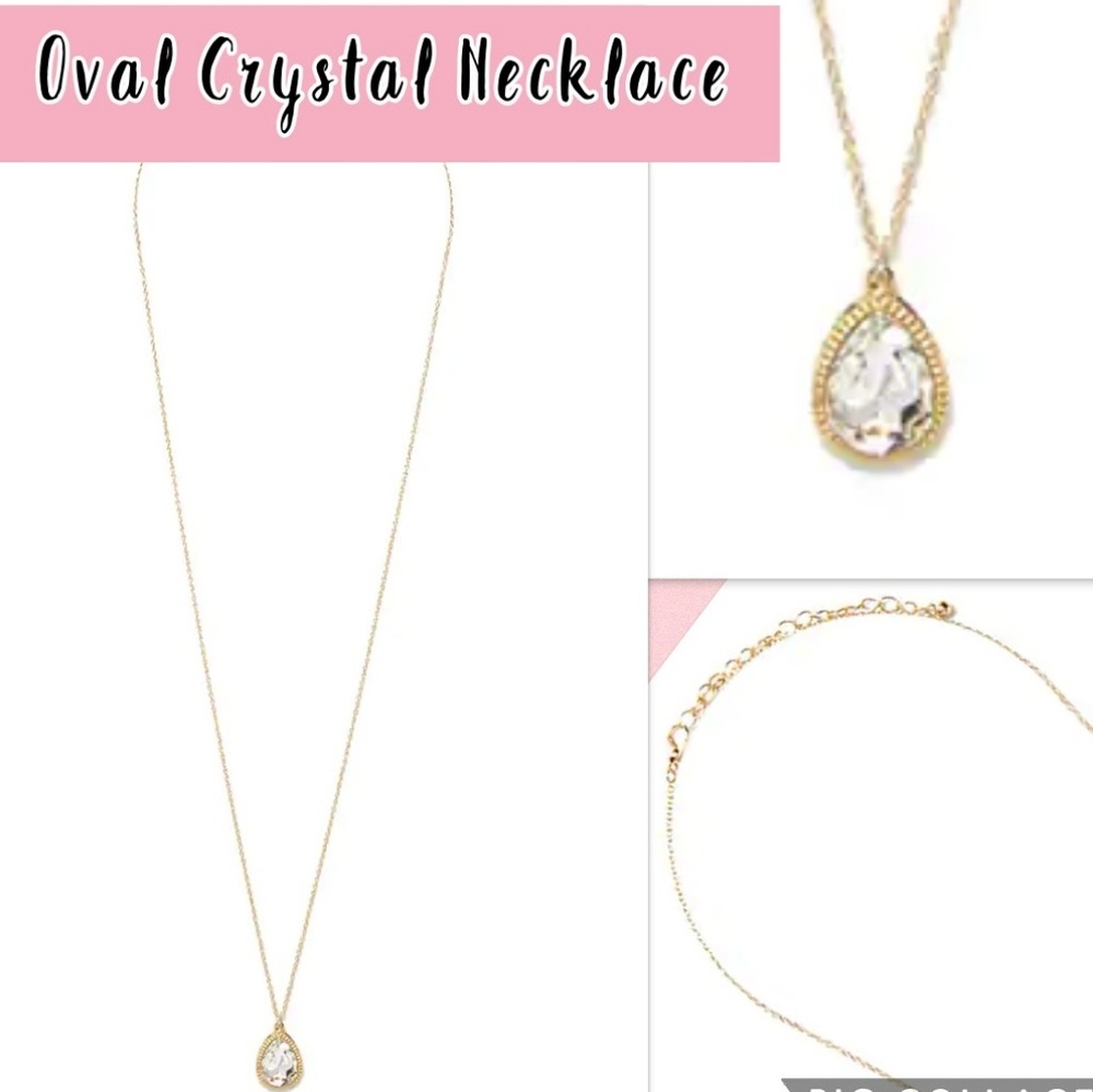Oval Crystal Necklace